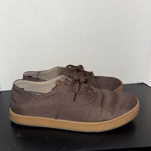 Olukai Sneakers Shoes Men's 9.5 Brown Kahu Lace Up Casual